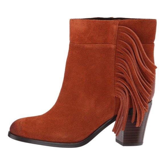 NEW Kenneth Cole New York Alana Women’s Ankle Booties Fringe Suede Leather - Picture 3 of 12